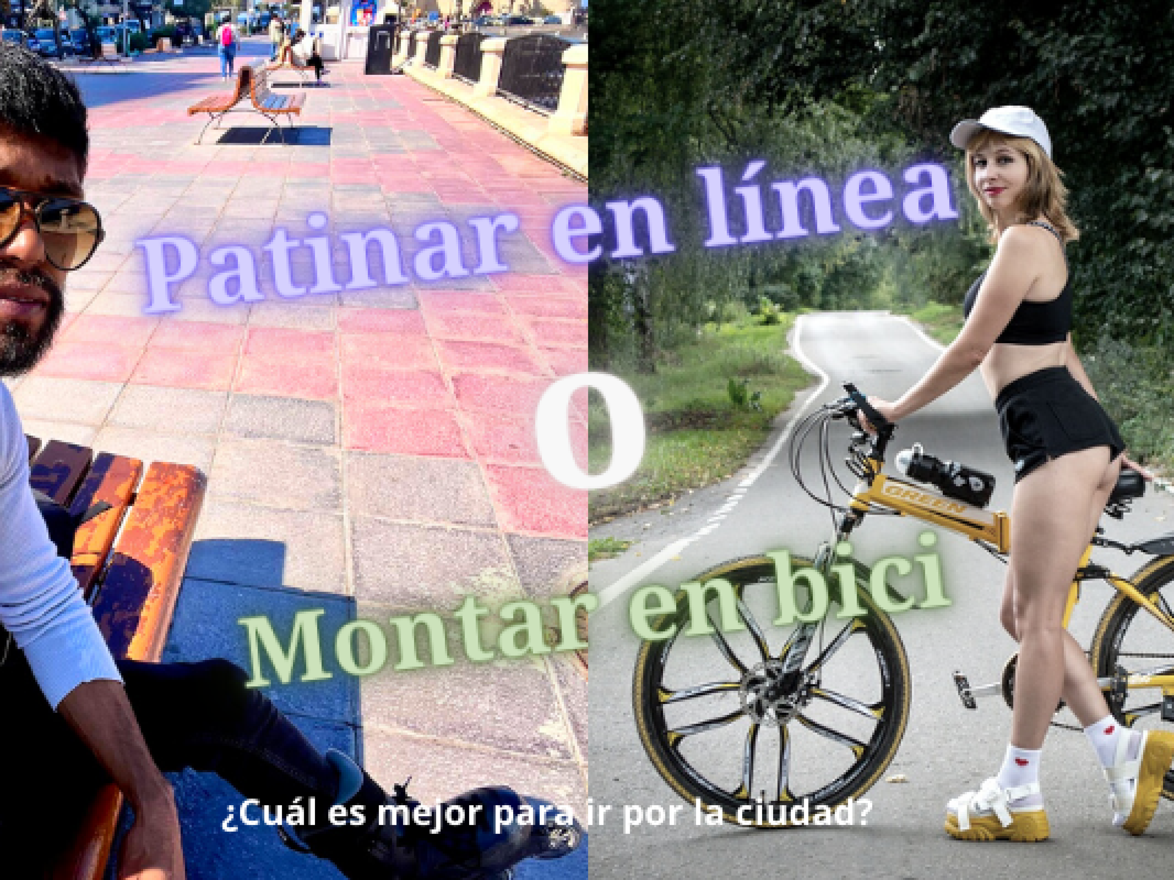 Patinar o montar en bici